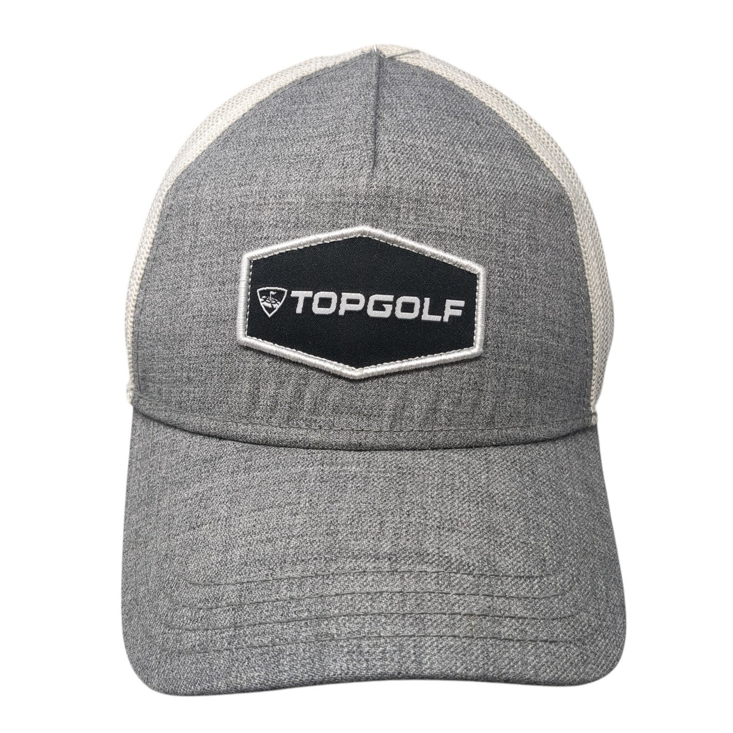 Topgolf Patch Snapback Trucker Hat Gray One Size Mesh Back Callaway