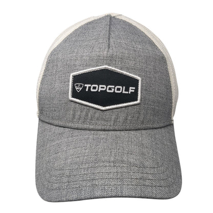 Topgolf Patch Snapback Trucker Hat Gray One Size Mesh Back Callaway