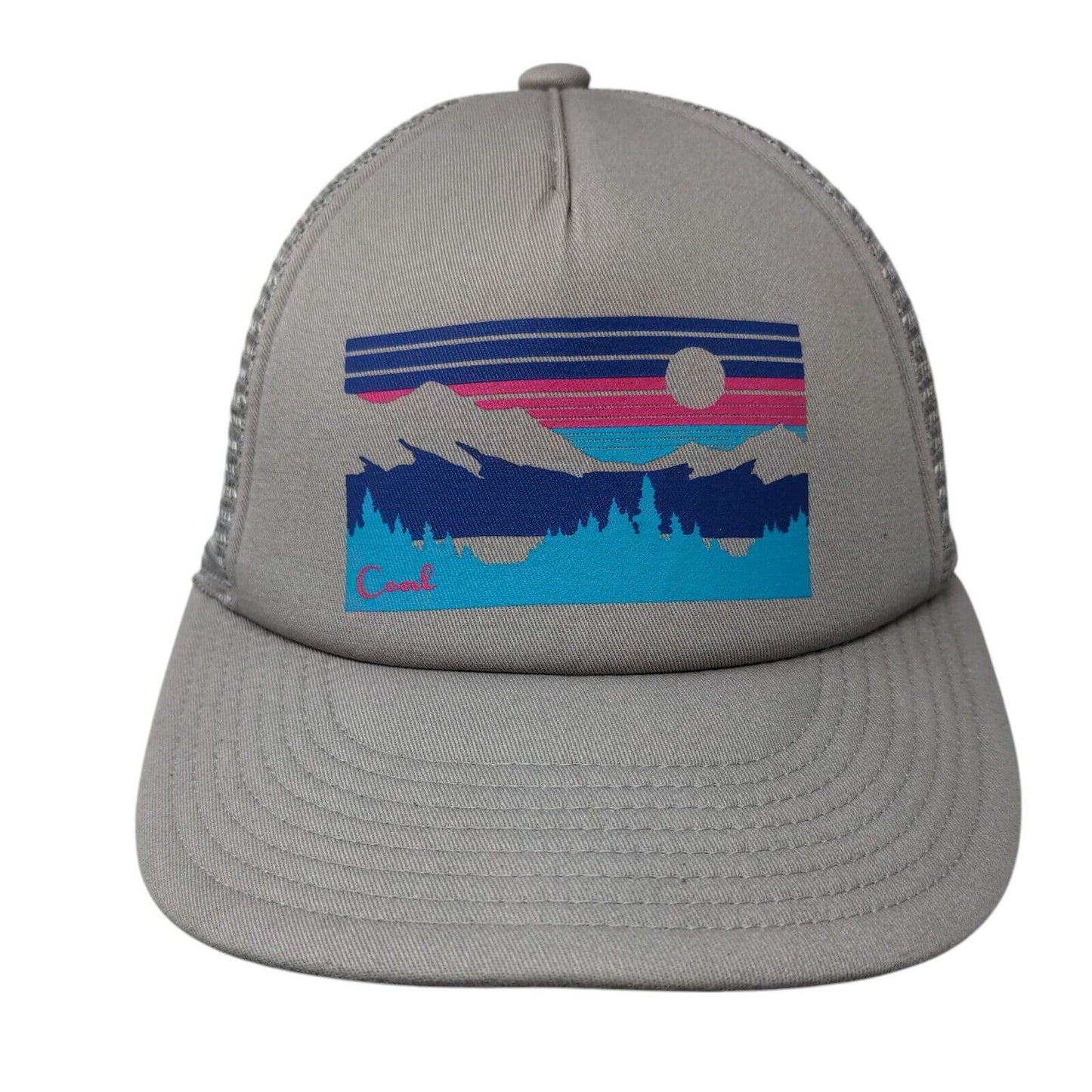 Coal Snapback Trucker Hat Gray OSFA Adjustable Breathable Mesh Back 6 Panel