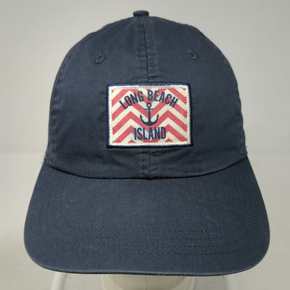 Ahead Baseball Cap Blue Red White One Size Anchor Patch Chevron Strapback Hat
