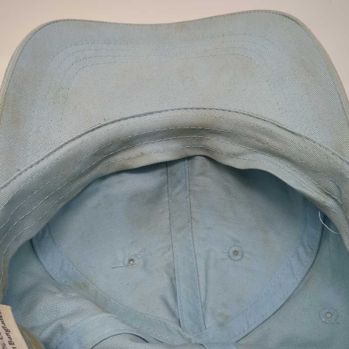 Baseball Cap Blue One Size Leather Strapback Plain Cotton Blank Curved Brim Hat