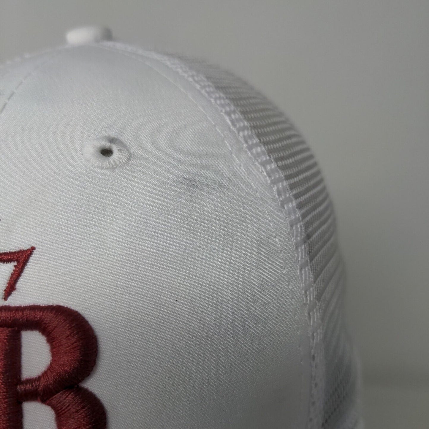 Imperial Men's Snapback Mesh Back Hat White OSFA Embroidered SB Christian Logo
