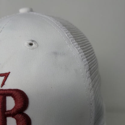 Imperial Men's Snapback Mesh Back Hat White OSFA Embroidered SB Christian Logo