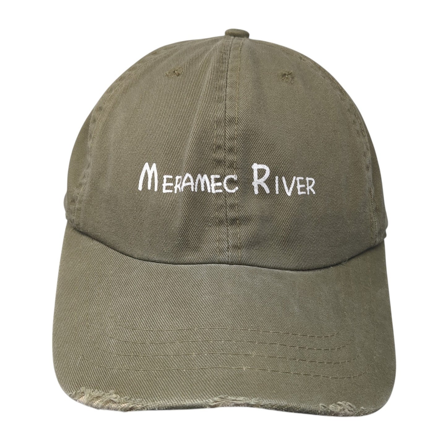 Meramec River Slideback Hat Green One Size Adjustable Embroidered HG