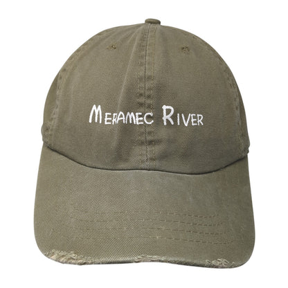 Meramec River Slideback Hat Green One Size Adjustable Embroidered HG