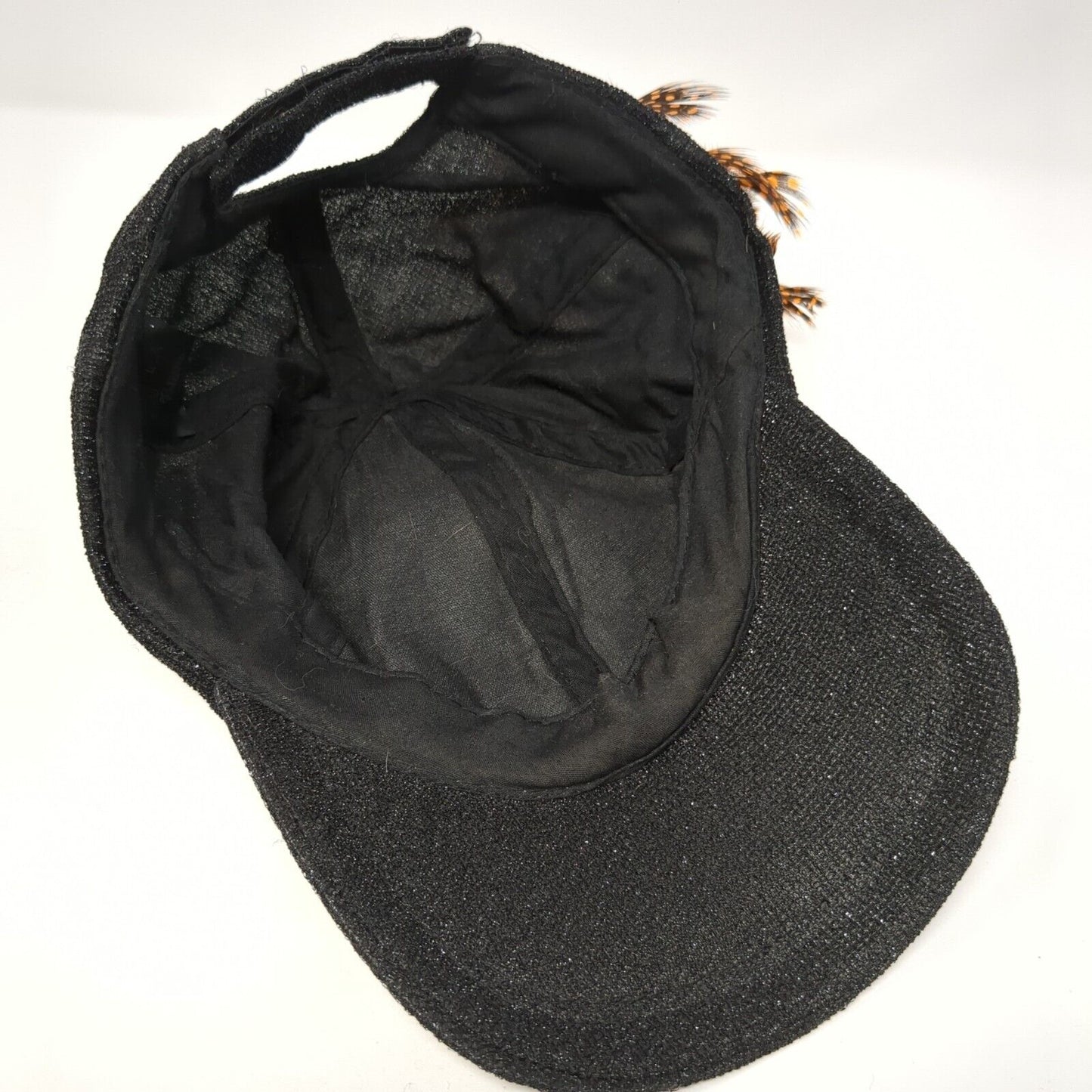 Something Special Strapback Hat Black One Size Adjustable Feather