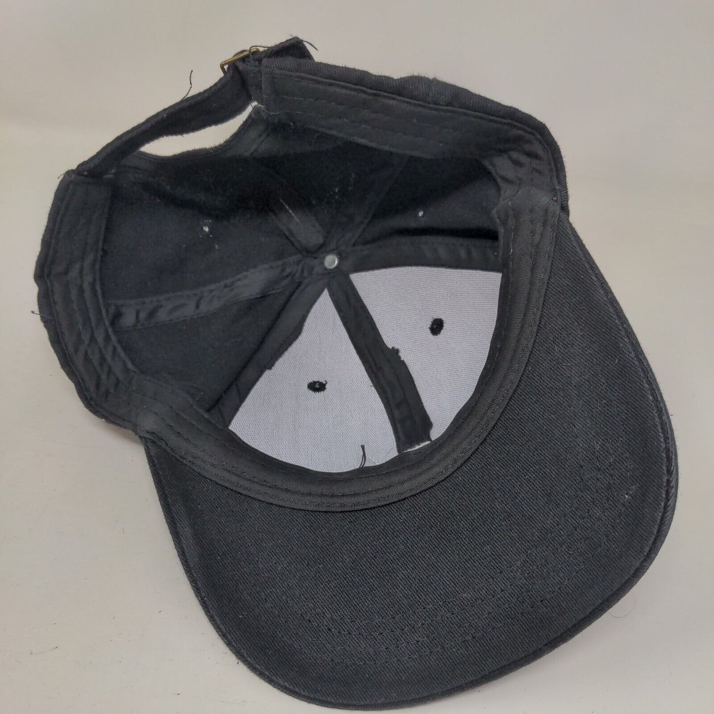 Not Really Slideback Hat Black One Size Adjustable Solid Vent Holes