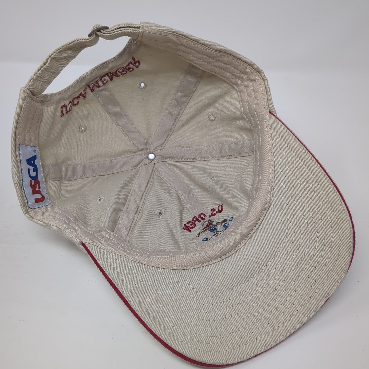 US Open 2009 USGA Member Baseball Cap Beige One Size Adjustable Embroidered