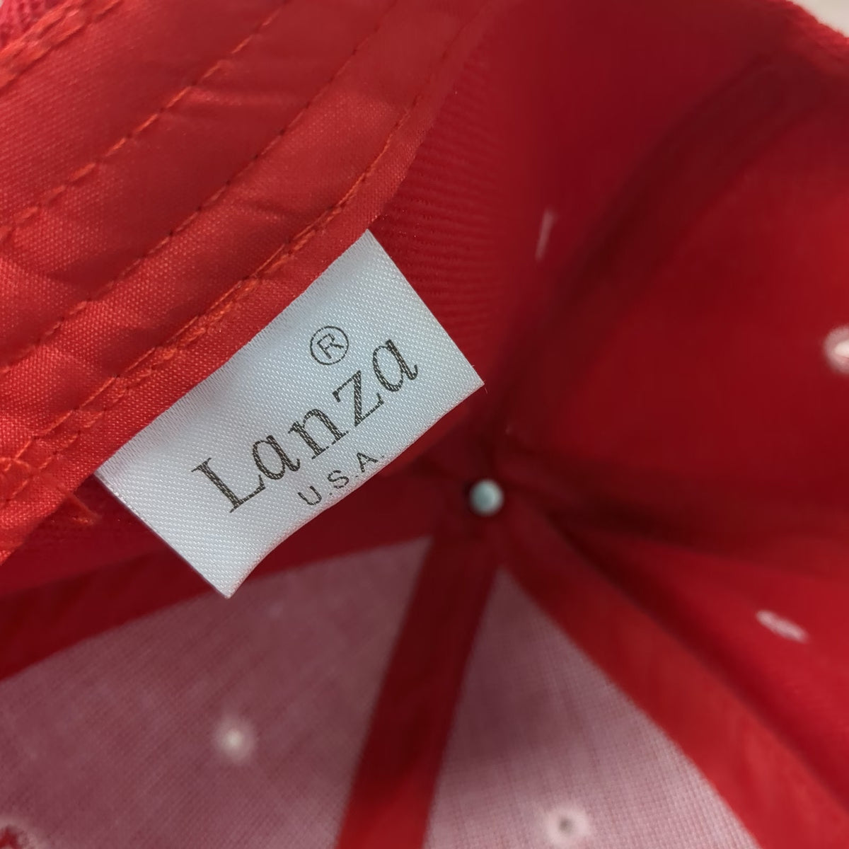 Lanza San Francisco Baseball Cap Red White One Size Hat Script Embroidered Brim