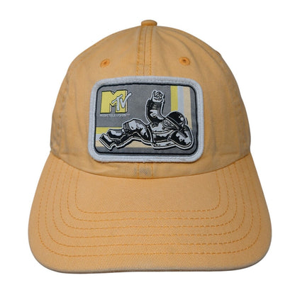 MTV Astronaut Patch Slideback Hat Orange One Size Adjustable 6 Panel