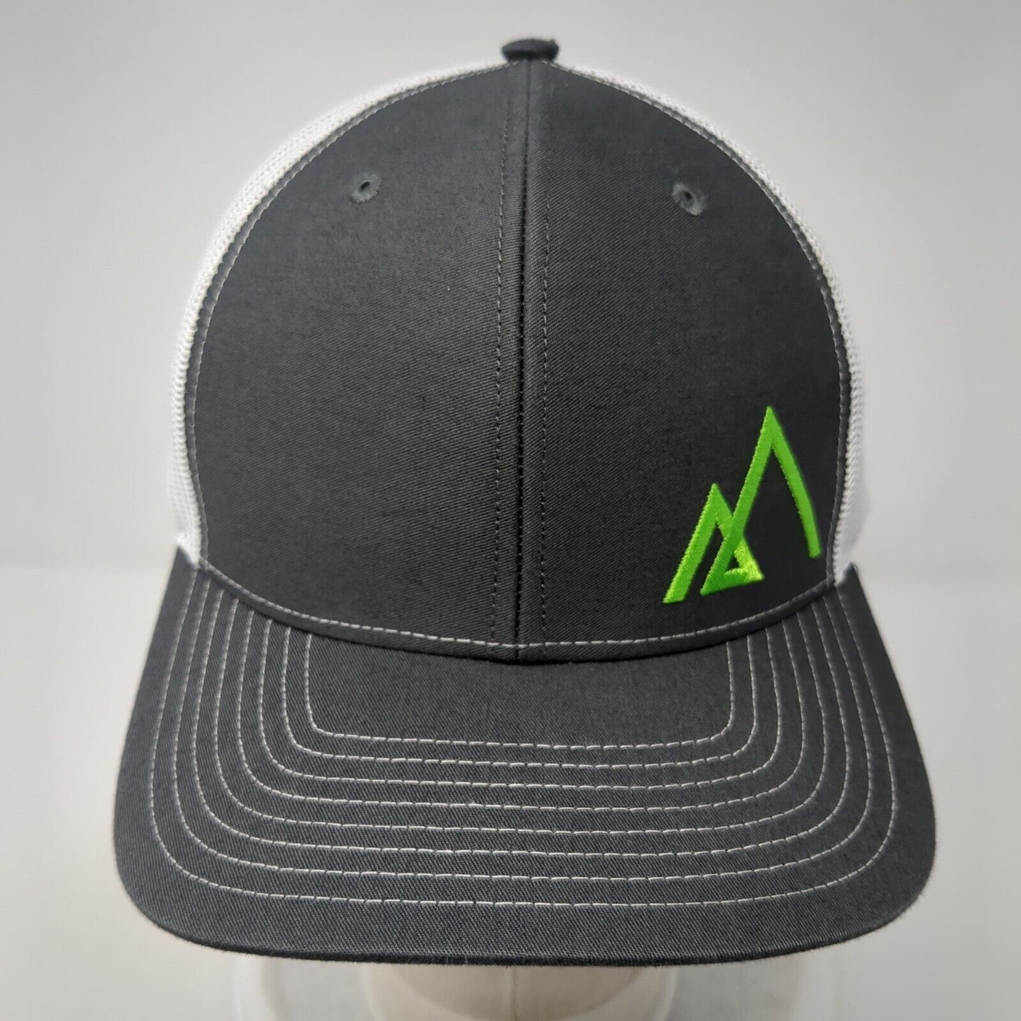 Empire Logo Snapback Mesh Back Trucker Hat Gray One Size Adjustable