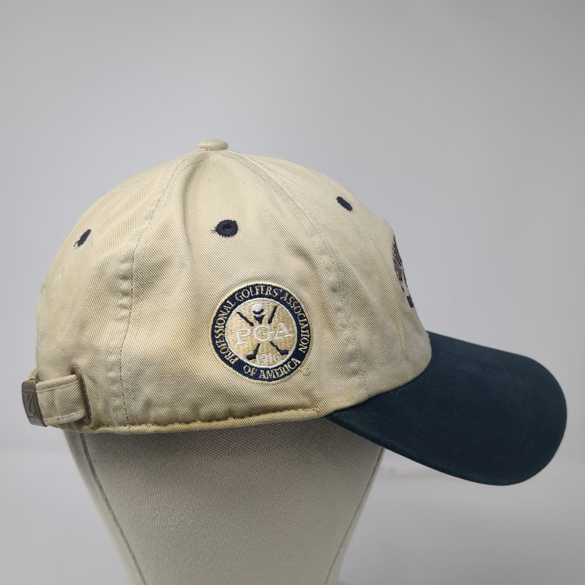 Ahead Baseball Cap Beige Blue One Size PGA Logo Sunol Valley Golf Course Hat
