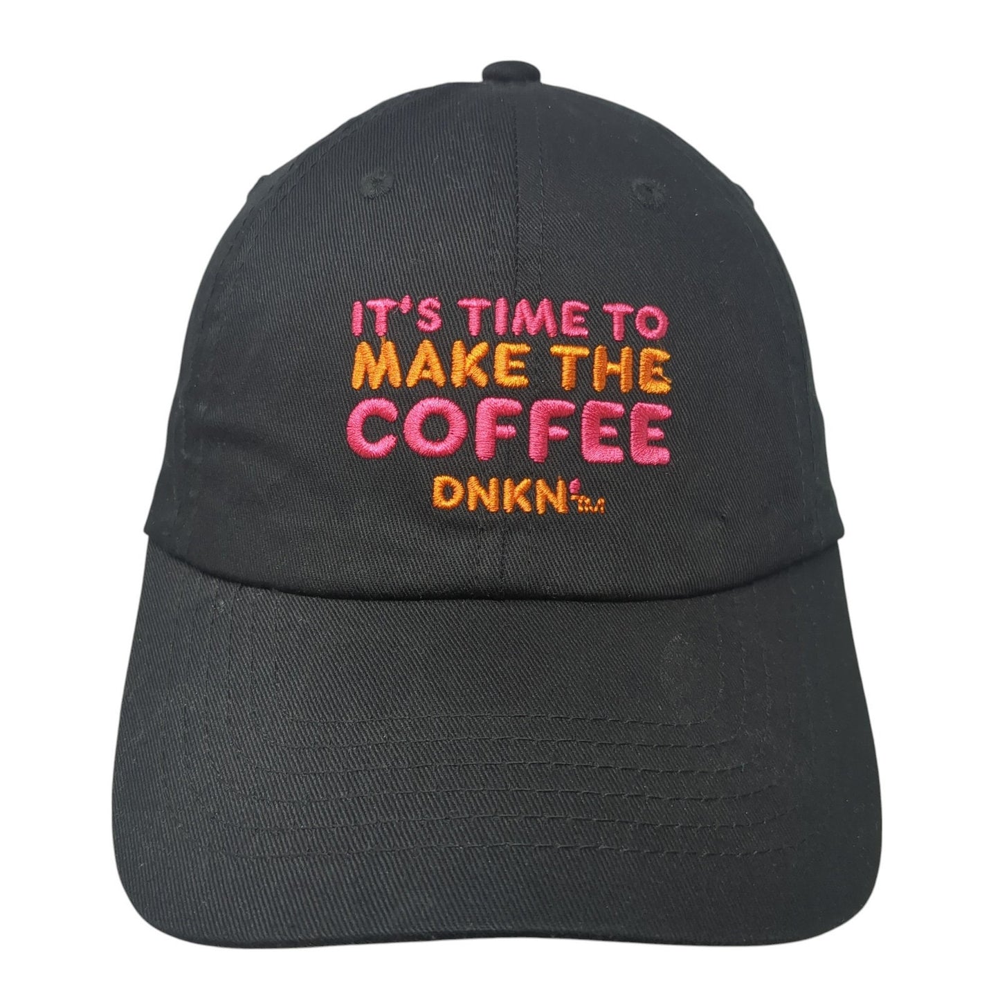 It's Time To Make The Coffee Strapback Hat Black One Size Dunkin