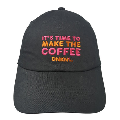 It's Time To Make The Coffee Strapback Hat Black One Size Dunkin