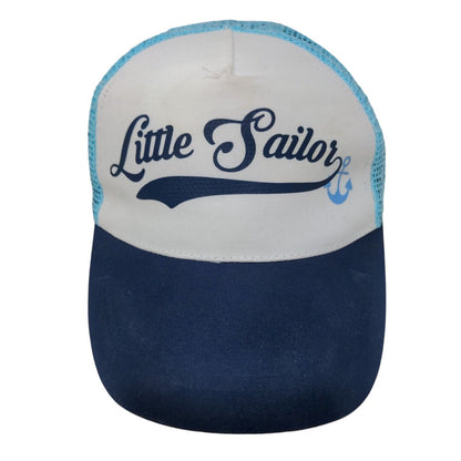 Little Sailor Baby Strapback Mesh Back Trucker Hat Blue 6-12 Months