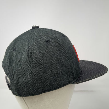 Coca-Cola Snapback Black One Size Textured Visor Red Logo Hat 3D Embroidery