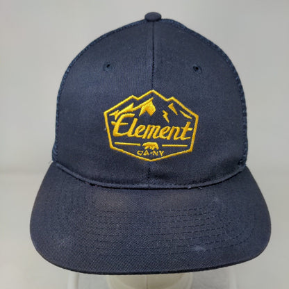 Element CA-NY Snapback Trucker Hat Blue OS Adjustable Embroidered Mesh Back
