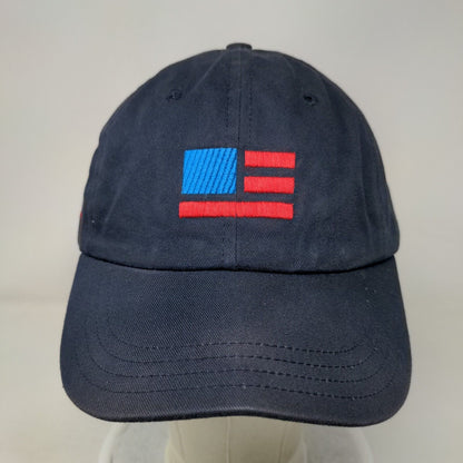 Walker16 Slideback Hat Blue One Size Adjustable Embroidered Vented Holes 6 Panel