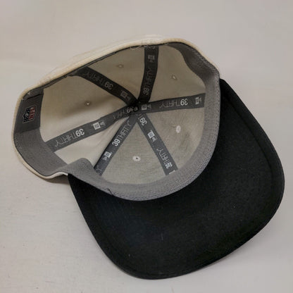 Jacksonville Jaguars NFL Fitted Hat White Black Size S-M New Era 39Thirty