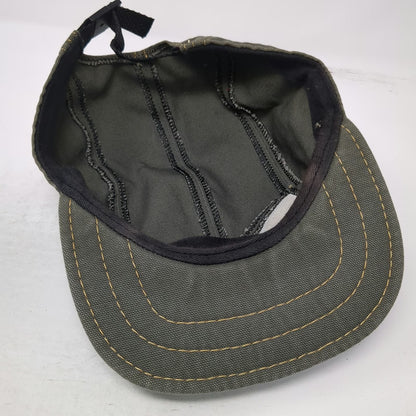 Ape & Bird 5 Panel Green Hat OS Strapback Canvas Contrast Stitch Made in USA