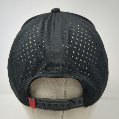 PROS Trucker Hat Black One Size Rope PVC Patch Perforated Snapback Serve Elevate