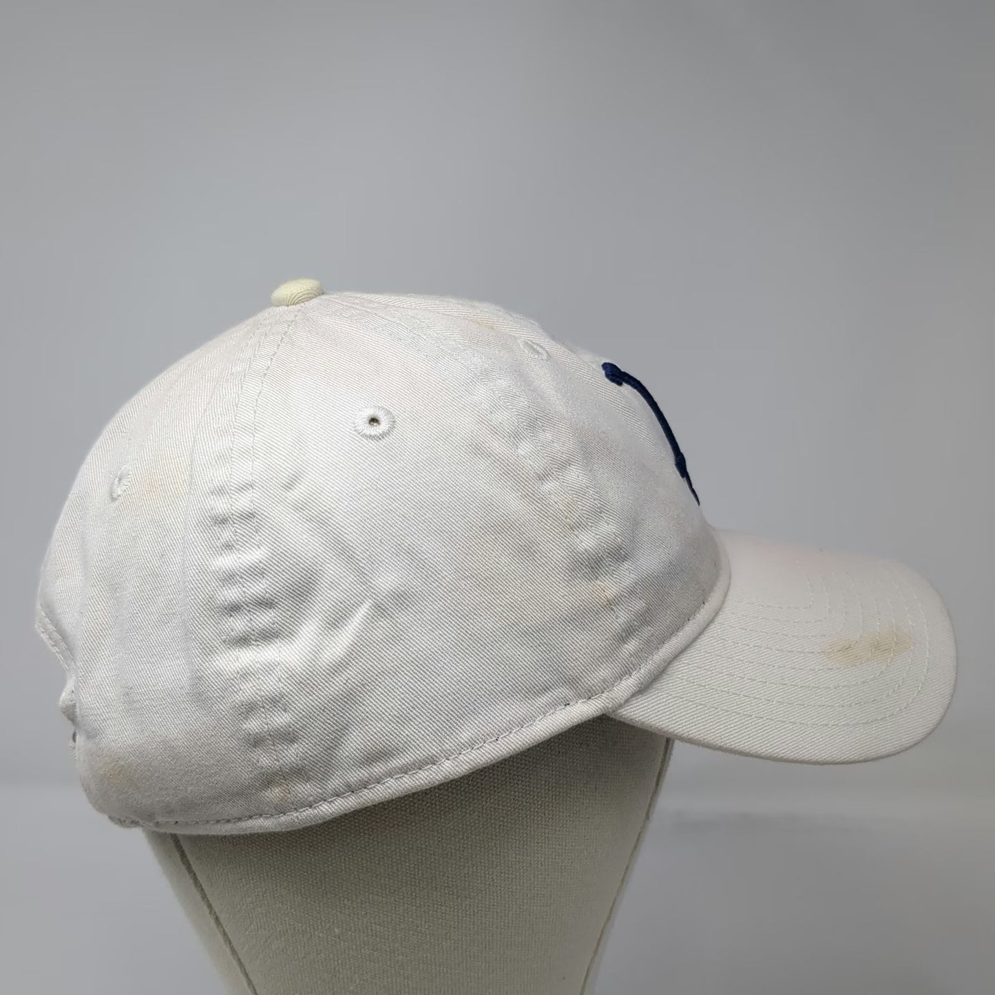 New Era MLB Los Angeles Dodgers Baseball Cap White Blue One Size Slideback Hat