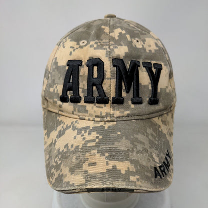 Army Strapback Hat Camo OSFA Adjustable Embroidered Rothco 6 Panel