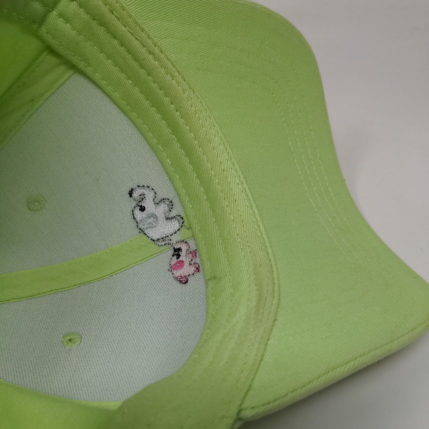 Elephant Slideback Hat Green One Size Adjustable Embroidered Vented Holes