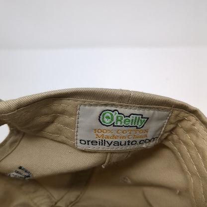 O' Reilly Auto Parts Strapback Hat Tan One Size Adjustable Embroidered 6 Panel