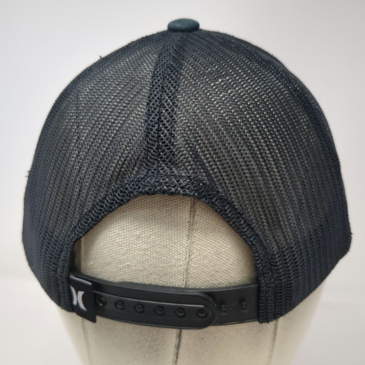 Hurley Trucker Hat Black Red White Blue One Size American Flag Patch Snapback