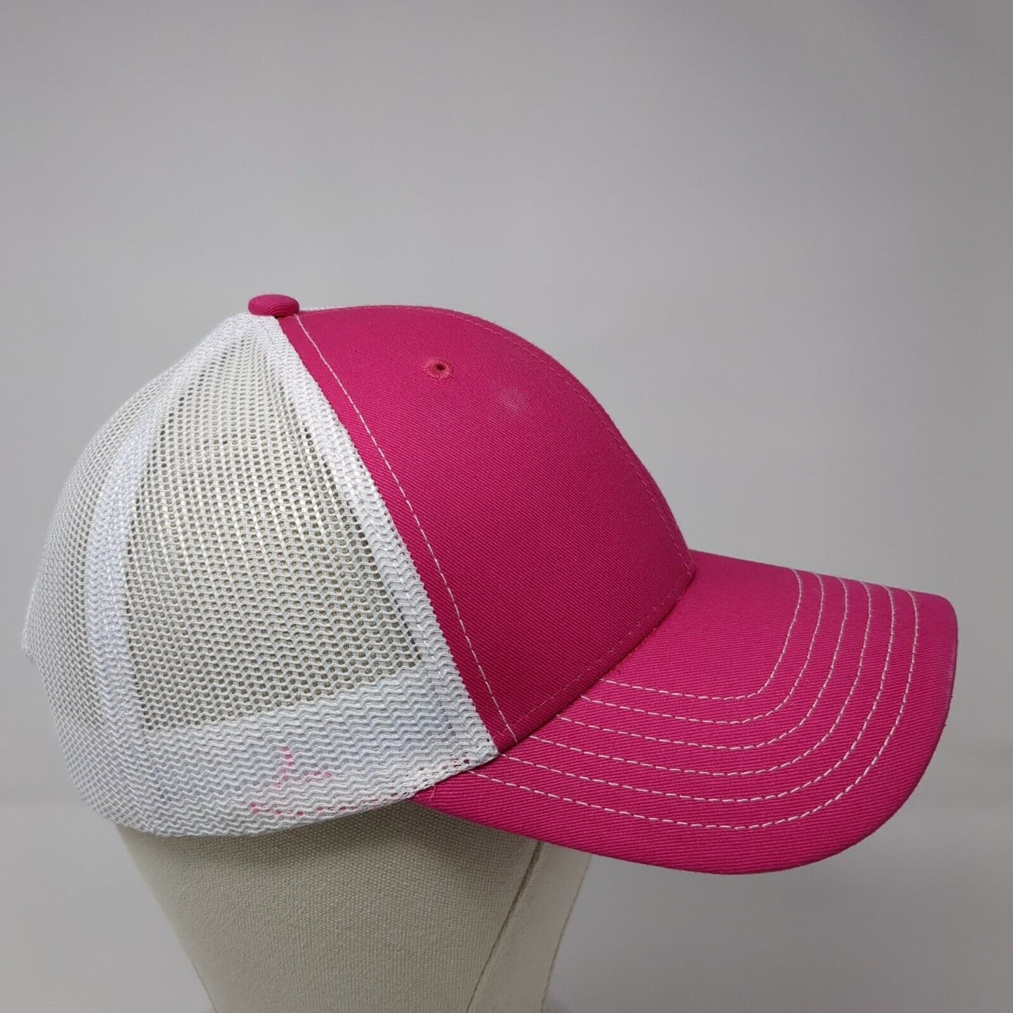 Simplot Grower Solutions Snapback Trucker Hat Pink OS Adjustable Mesh Back Otto