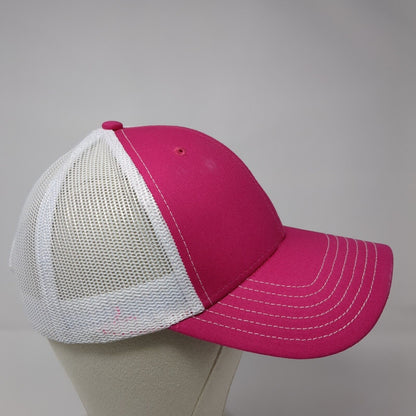Simplot Grower Solutions Snapback Trucker Hat Pink OS Adjustable Mesh Back Otto