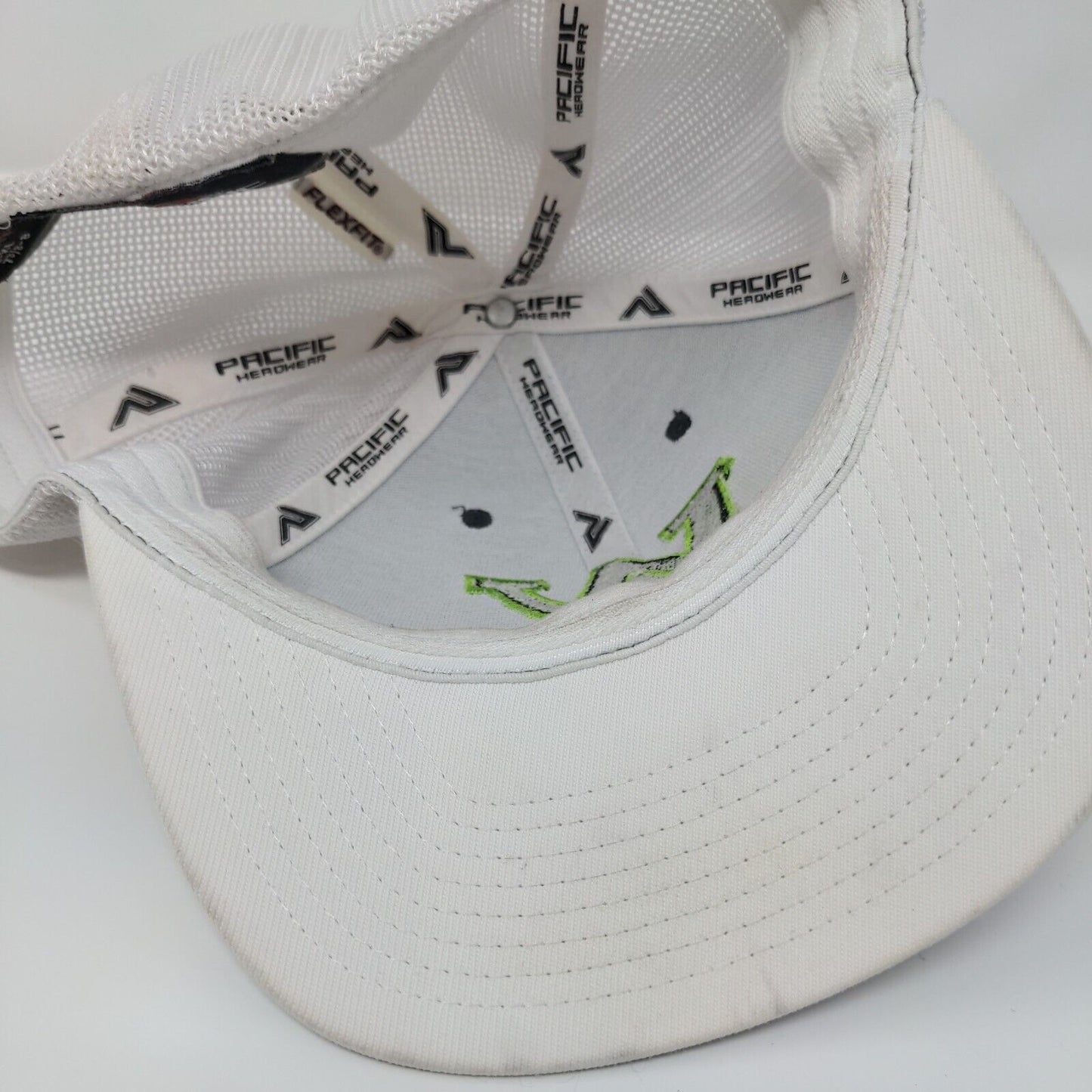 Letter W Fitted Trucker Hat Gray L/XL Embroidered Mesh Back Pacific Headwear