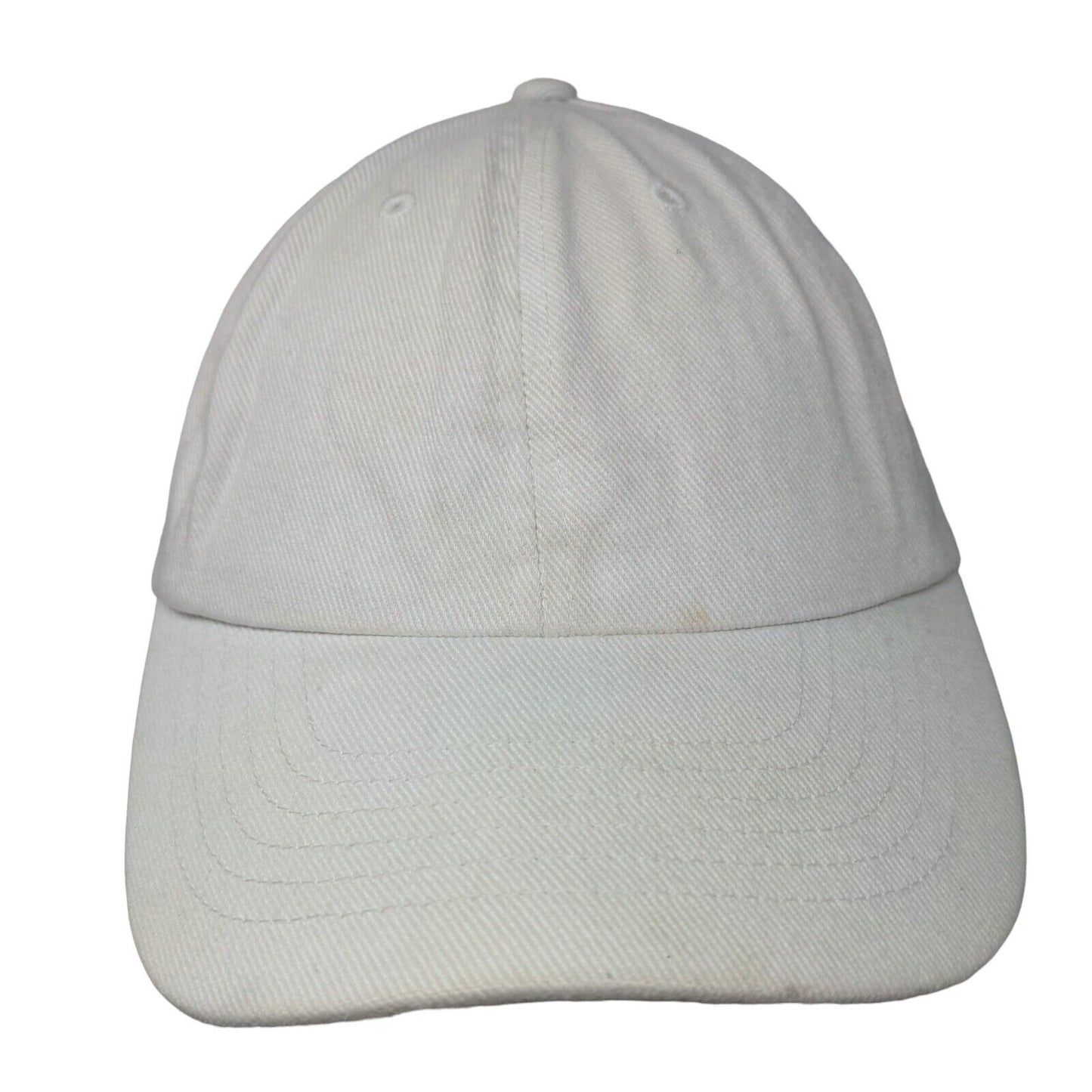 Unbranded Slideback Hat Cream One Size Adjustable 6 Panel Solid Blank