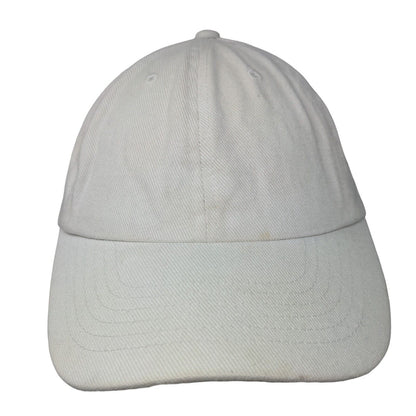 Unbranded Slideback Hat Cream One Size Adjustable 6 Panel Solid Blank