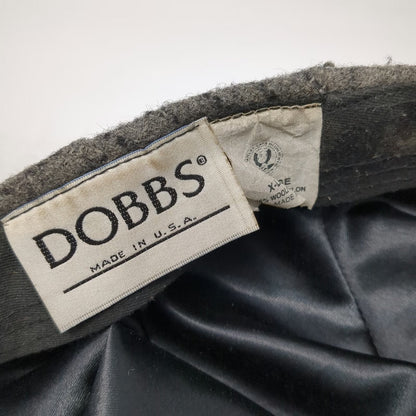 Dobbs Newsboy Cap Gray XL Wool Pinstripe Made in USA Satin Lining Pattern Hat