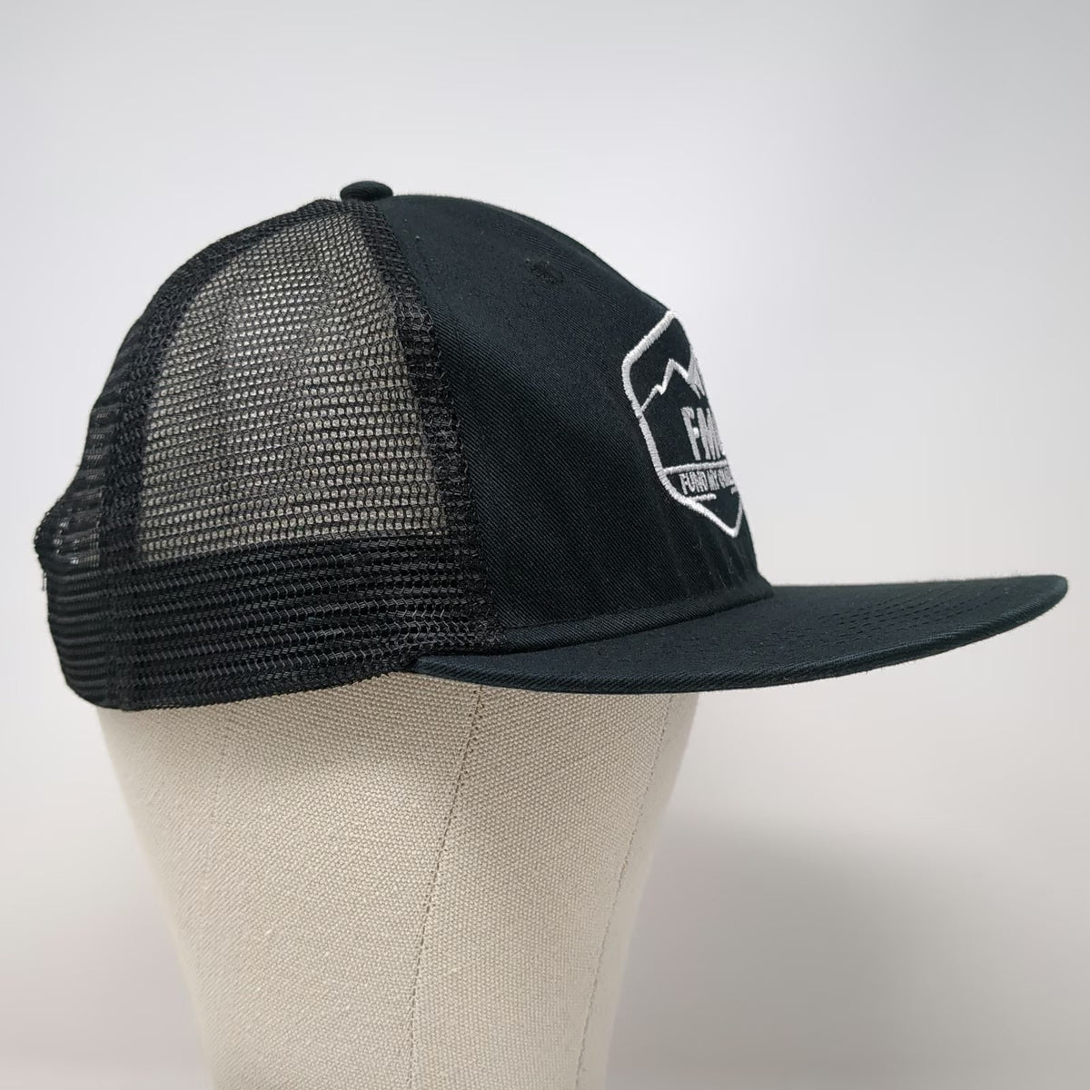 Big Accessories Trucker Hat Black One Size Snapback Fund My Challenge FMC Patch