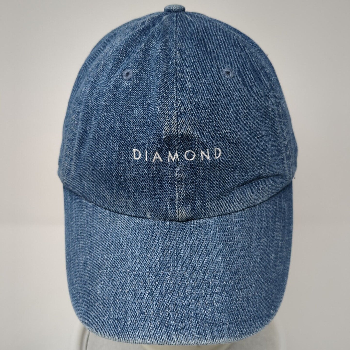 Diamond Supply Co Slideback Hat Blue One Size Adjustable Denim 6 Panel