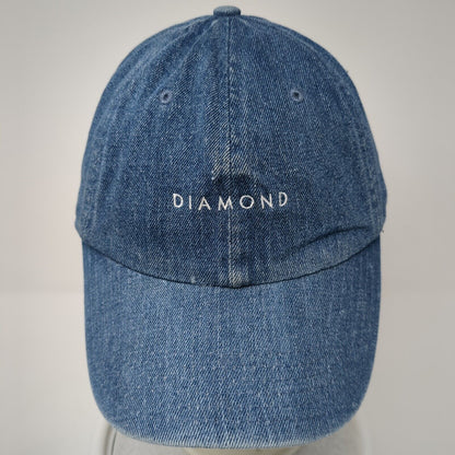 Diamond Supply Co Slideback Hat Blue One Size Adjustable Denim 6 Panel