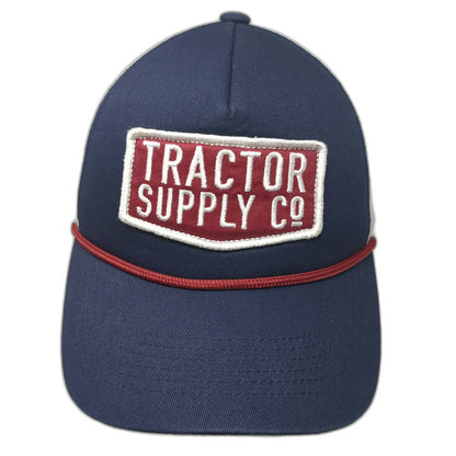 Outdoor Cap Trucker Hat Blue One Size Tractor Supply Co Patch Rope Mesh