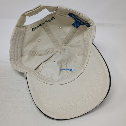 Port Authority Baseball Cap Beige Blue Black One Size Clearwater Seed Logo Hat