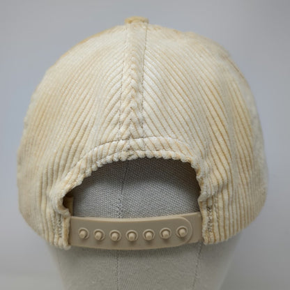 Ownco Boise Cascade 5 Panel Beige Hat OSFM Snapback Corduroy Made In USA Logo
