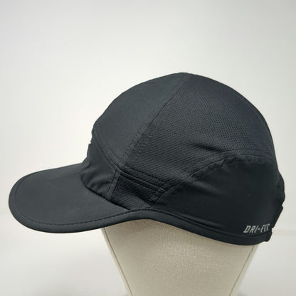Nike Baseball Cap Black One Size Dri-FIT Featherlight Hat Swoosh Strapback Mesh