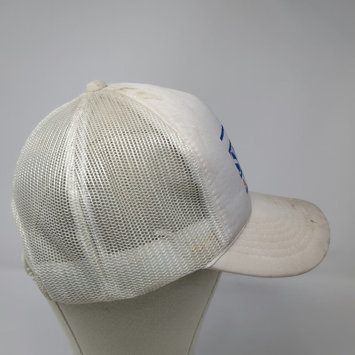 The Sports Authority Trucker Hat White OSFM Snapback Mesh Sporting Goods Logo