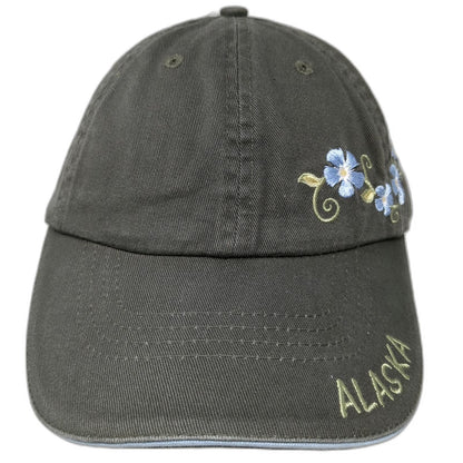 Arctic Circle Alaska Forget-Me-Not Flowers Hat Green One Size Baseball Cap