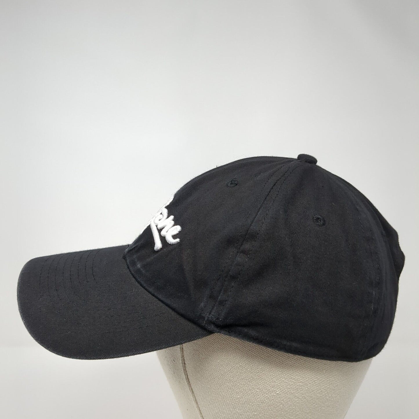 Thirty-One Slideback Hat Black One Size Adjustable Embroidered Vented Holes
