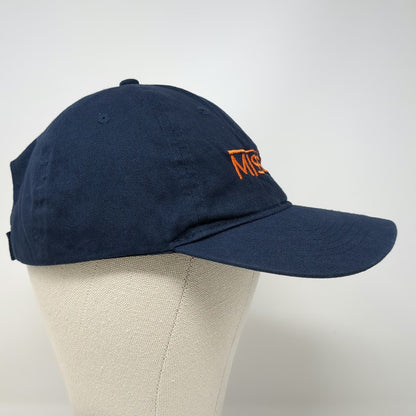 BIG Baseball Cap Blue One Size Strapback Cotton Embroidered Back Bay Mission Hat