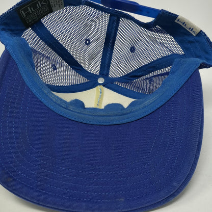 Huk Trucker Hat Blue One Size Marlin Fishing Performance Mesh Back Snapback