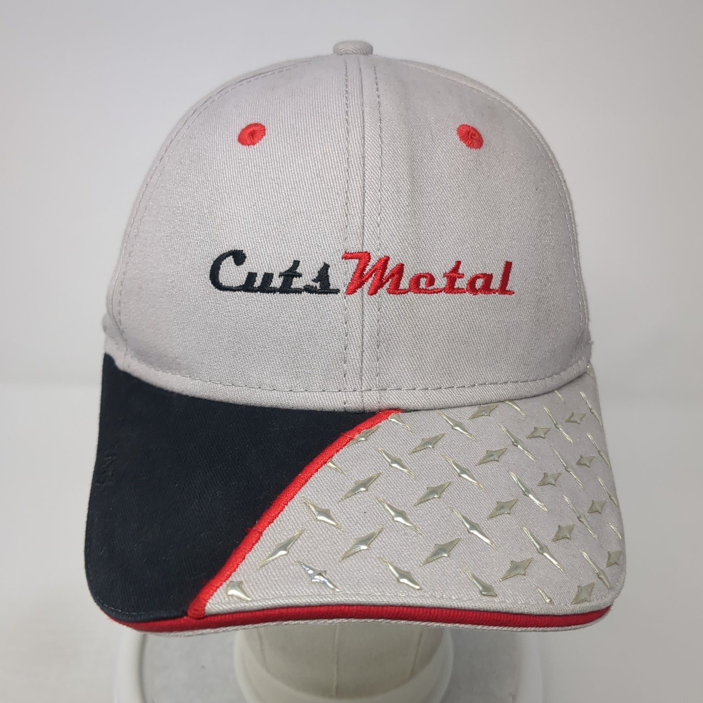 Cuts Metal Strapback Baseball Cap Gray OS Adjustable Embroidered Max Cotton