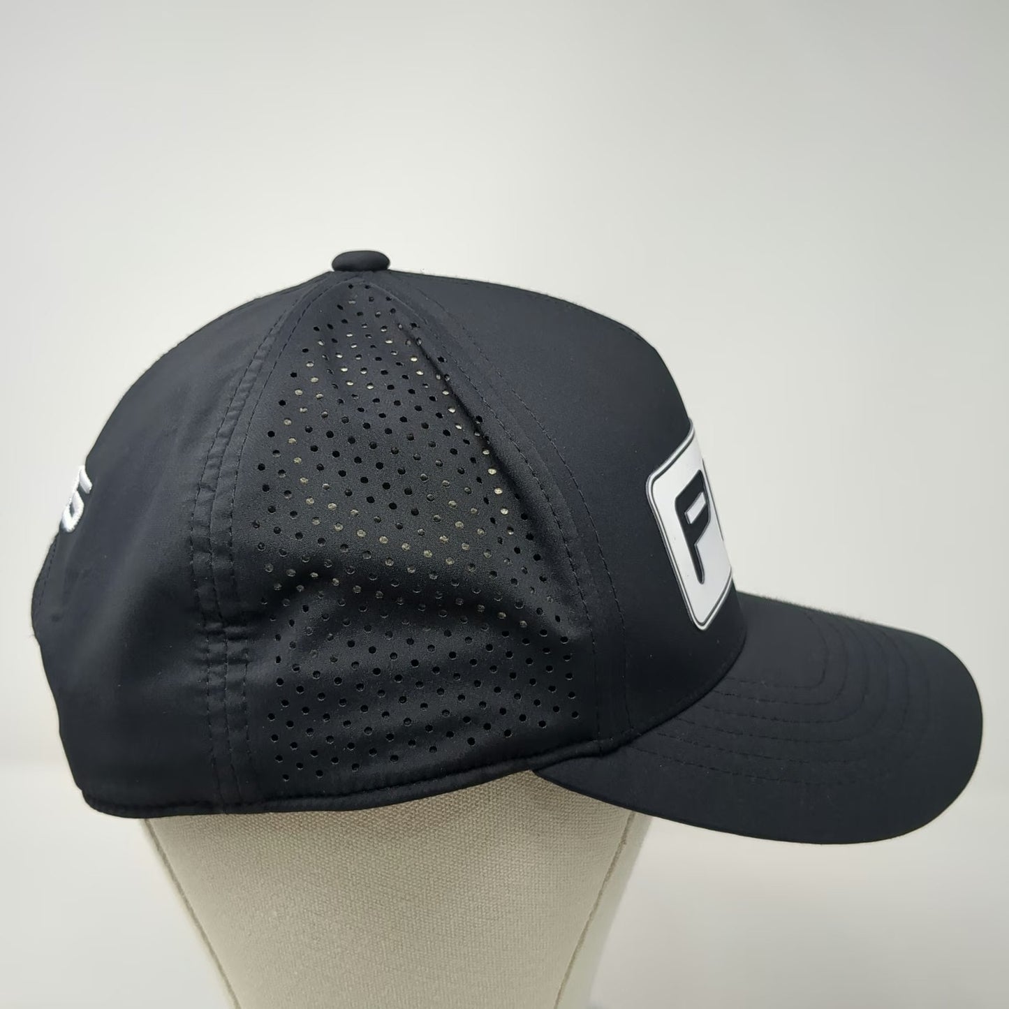 PING Trucker Hat Black One Size Snapback Golf Flexfit 110 Perforated 5-Panel